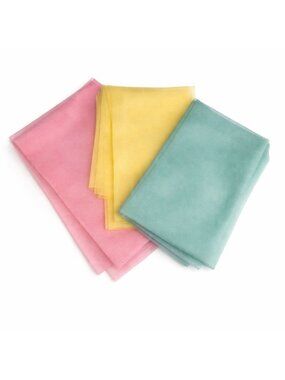 Sheer Organza Fabric Bundle Pink Yellow Mint Green Craft Fabric Set Lightweight